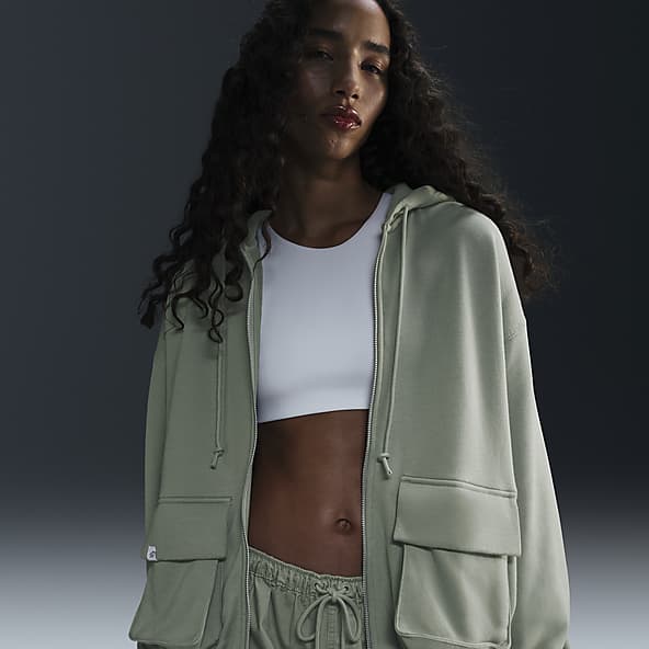 Womens Green Hoodies Pullovers. Nike